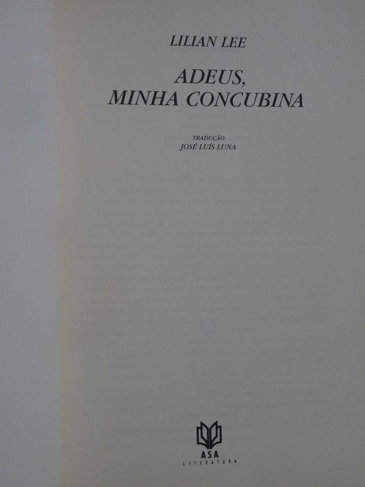 Adeus, Minha Concubina de Lilian Lee