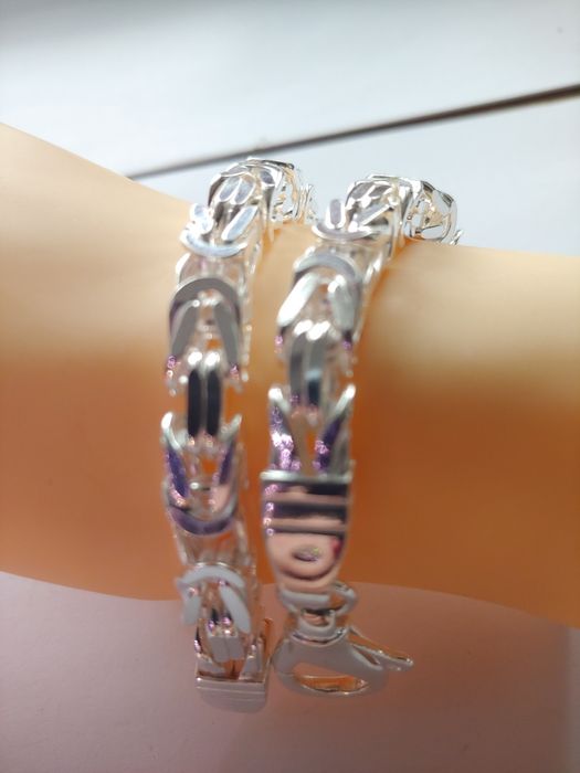 Splot królewski srebrna bransoletka srebro bransoleta rękodzieło