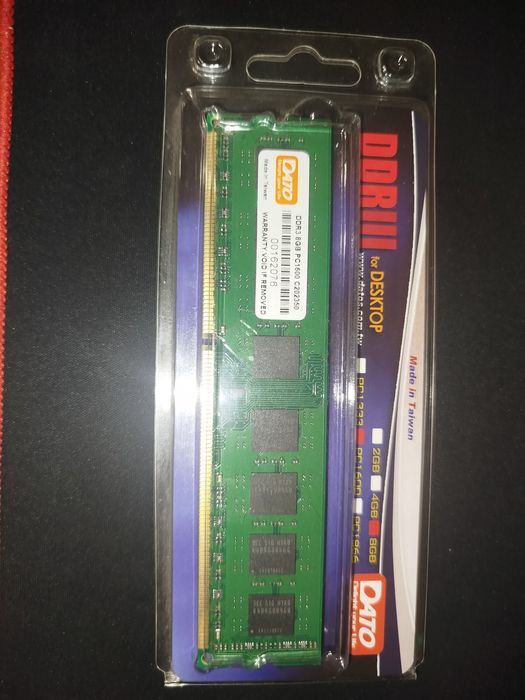 DDR III (3) 8 GB, Pc 1600