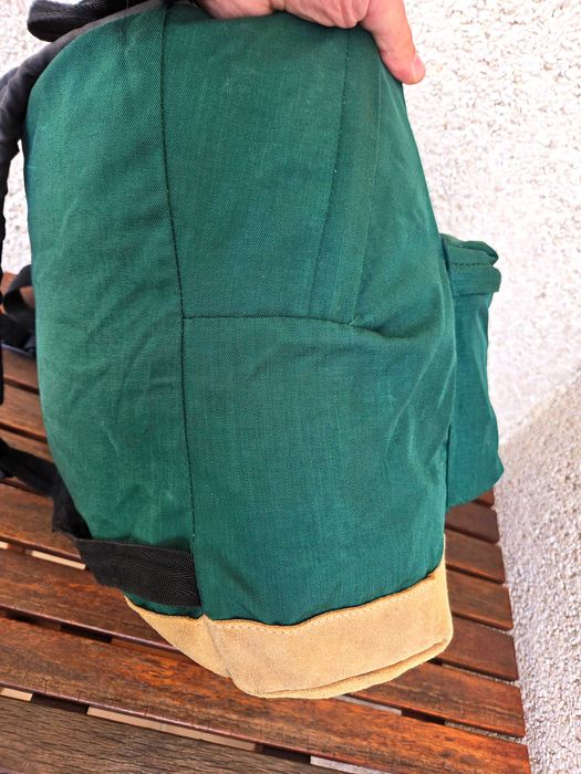 Mochila backpack Eastpak Made in USA leather couro pele anos 90 RARA