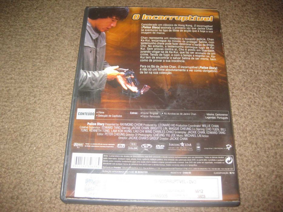 DVD "O Incorruptível" com Jackie Chan/Raro!64551837016195121