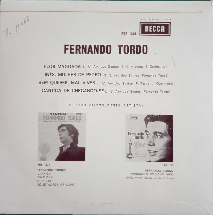 Fernando Tordo	- - - - -	Bem Querer, Mal Viver	- - - - -	EP