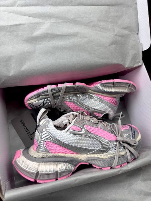 Balenciaga 3XL Silver Pink трендові кросівки баленсіага на платформі
