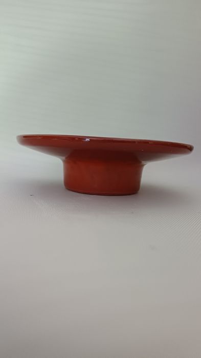 Świecznik ceramiczny czerwony