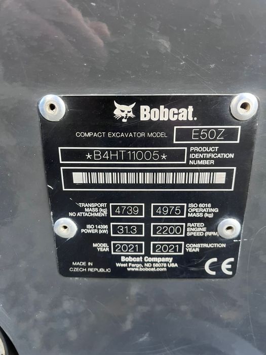 BOBCAT  E50Z. 2021р. 5тон мініекскаватор