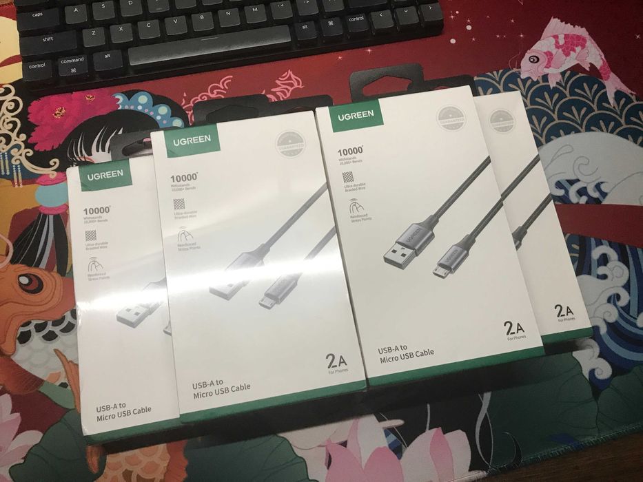 UGREEN 3-х метровий нейлоновий Micro USB кабель 3A зарядка та передача