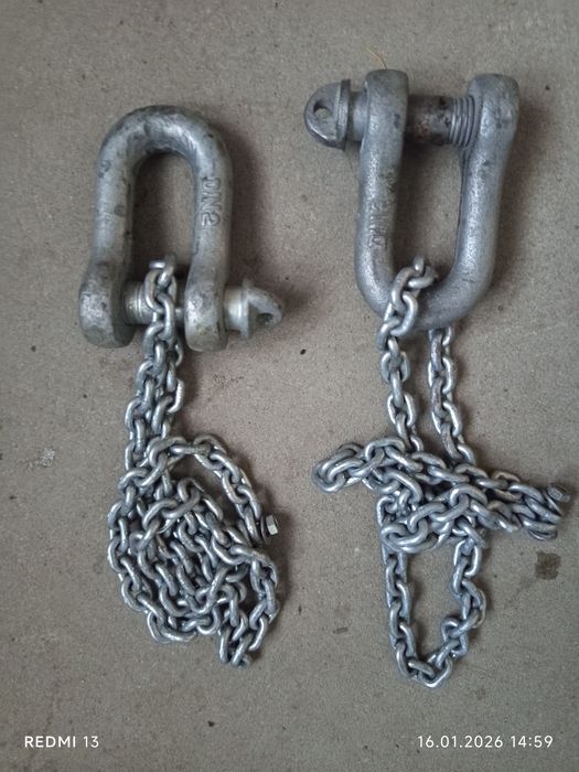 Szekle ocynk DIN 2 z łańcuchami