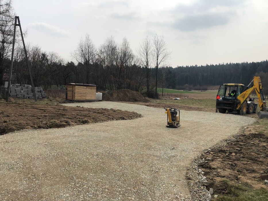 Usługi Koparką koparko-Ładowarką, Transport Wywrotką, Prace ziemne