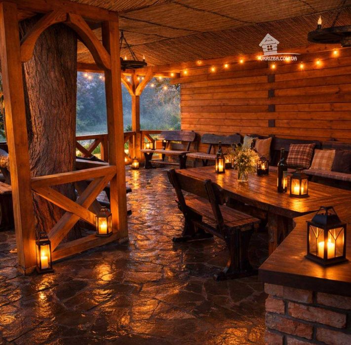 Подобово. Будинок-зруб з виходом до озера ,сауна,басейн. До 10 гостей.