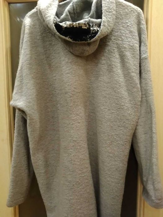 Италия. кардиган. худи. пальто с капюшоном оверсайз