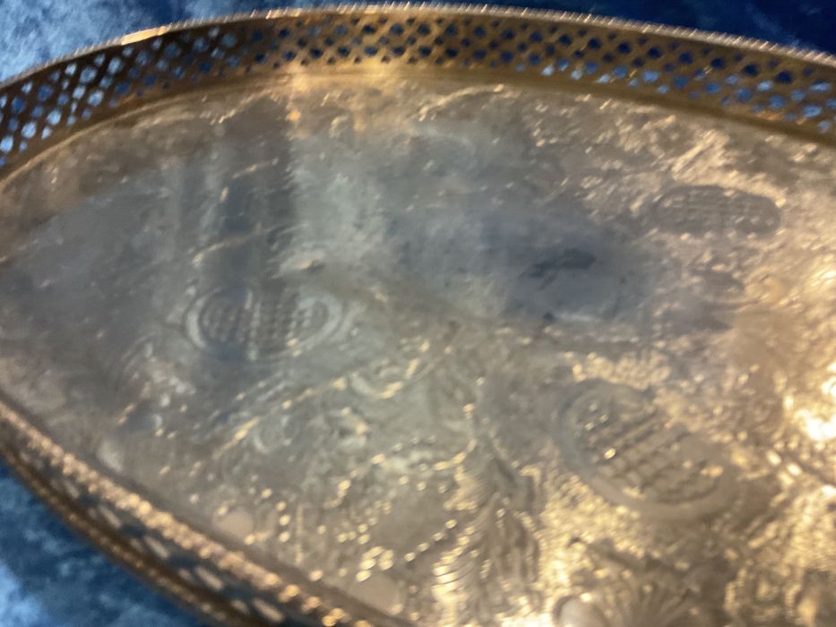 Bandeja comprida com 41 cm 27,5 cm  casquinha inglesa