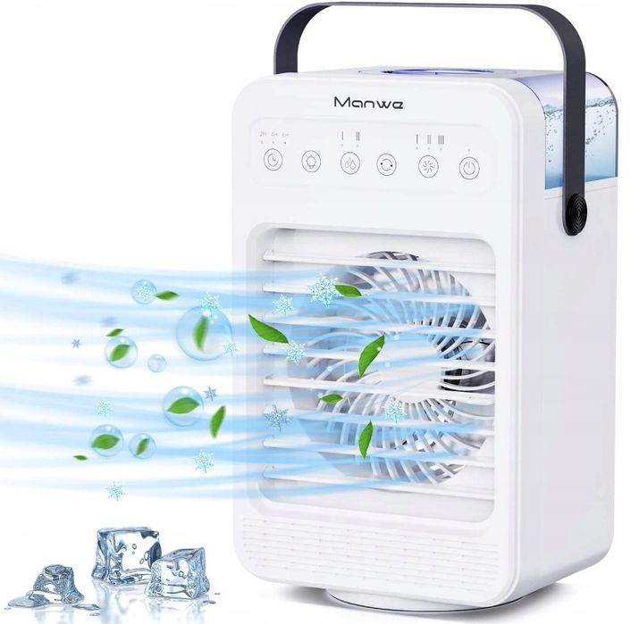 Przenośny nawilżacz powietrzą klimatyzator wentylator manwe f2 4w 1