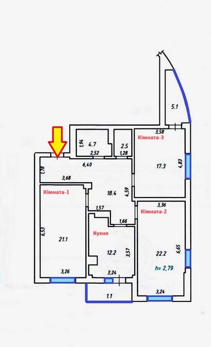 3-rooms apartment apartment by the address (area 105 m²) - Atlanta.ua - photo 8