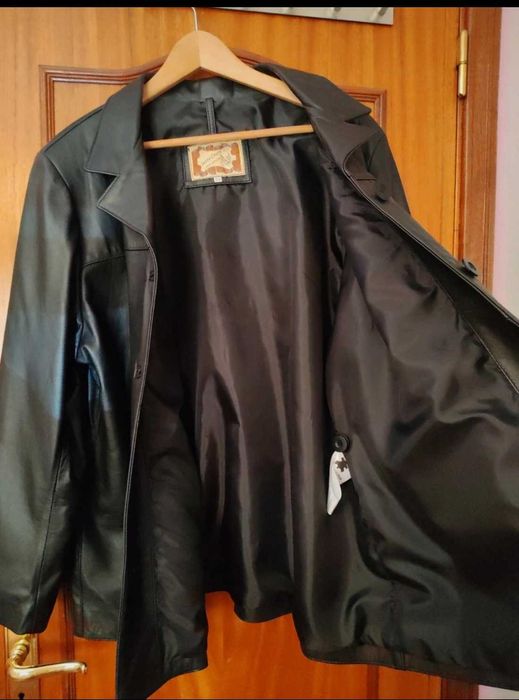 Casaco pele genuína