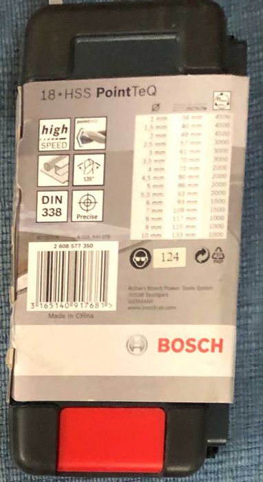 Продам Набір свердел Bosch HSS PointTeQ ToughBox 1-10 мм 18 шт.