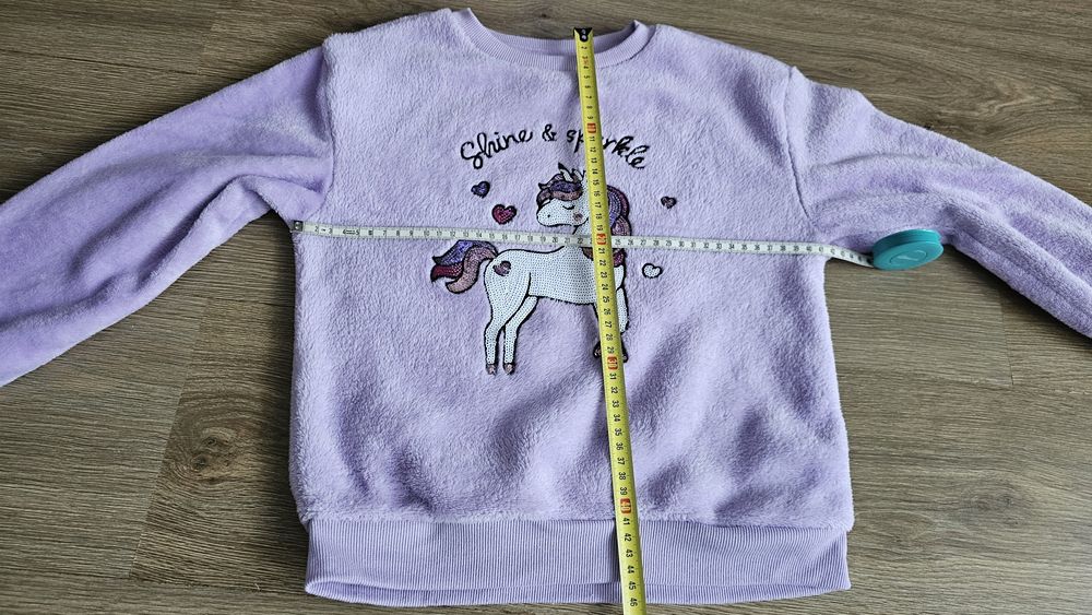 Bluza dziewczęca SINSAY  z jednorożcem pluszowa 134