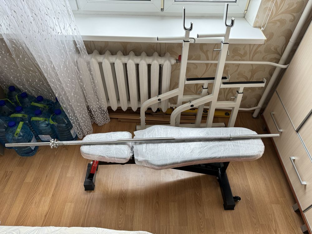 Стойка для жима + штанга + блины + скамья для жима: 6 500 грн ...