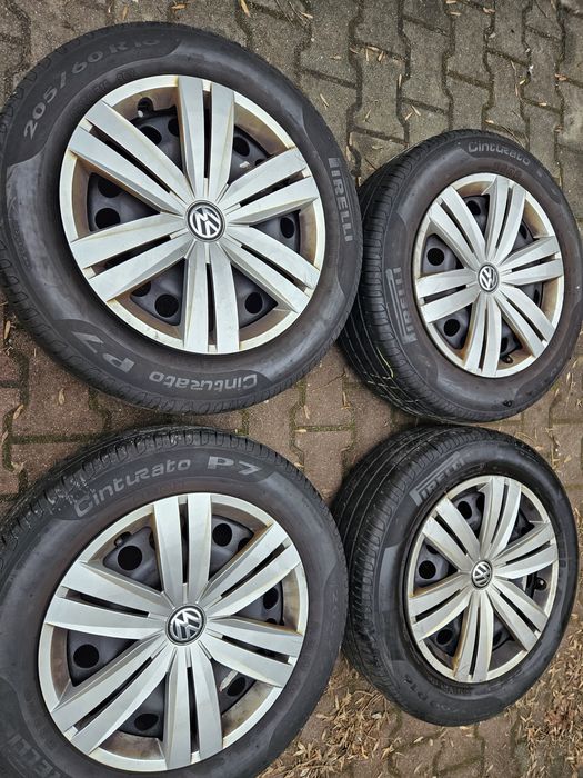 Oryginalne Felgi 16" Vw Touran 2 5x112 ET48 + 205.60.16 Pirelli dot21