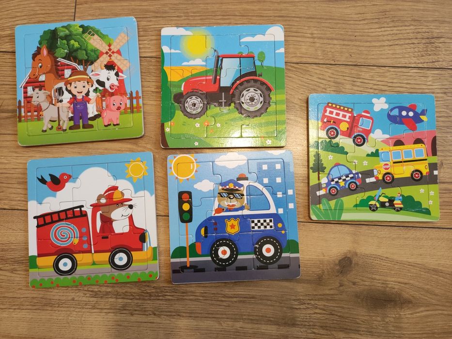 Puzzle drewniane 9 elementów