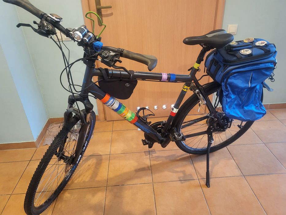 Rower trekingowy Merida z wyposazeniem