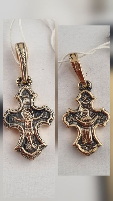 Золотой крестик литой