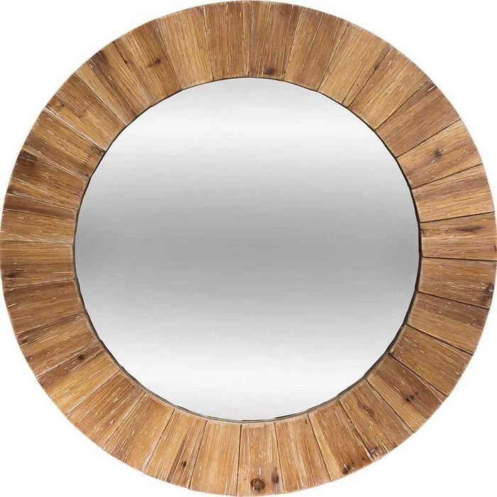 Espelho redondo - em madeira - 83cm - Hôma