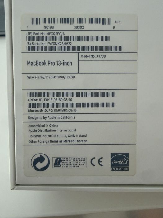 MacBook PRO 13” - 2017