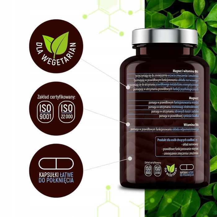 magnez cytrynian forte +b6 100% prosty czysty skład doskonała wchłanialność