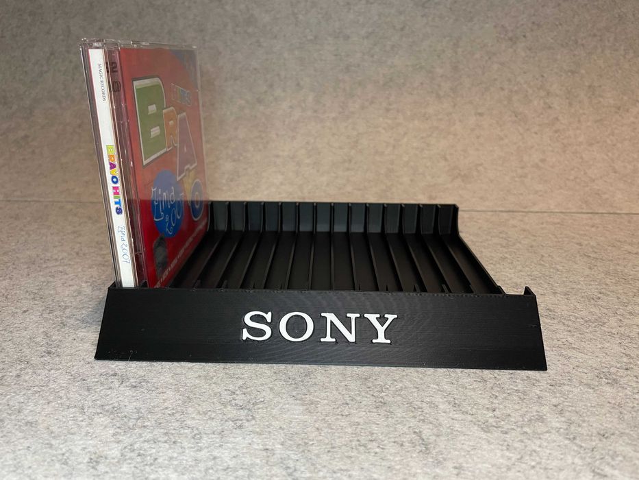 Zestaw stojakow na plyty CD i kasety magnetofonowe Sony