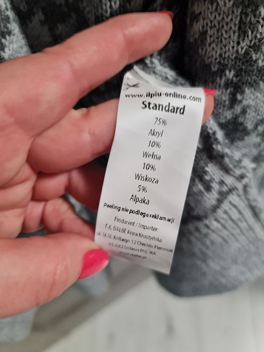 Kardigan długi  Il più - popiel/szary