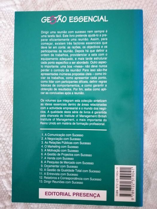 Dirigir Reuniões com Sucesso (Editorial Presença)64286454435585121
