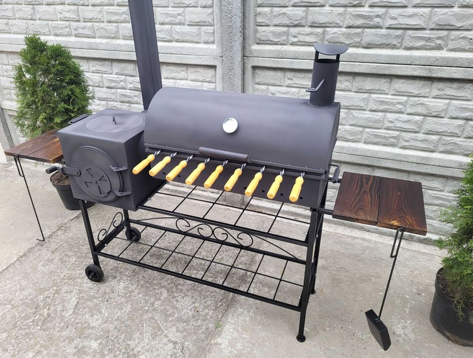 ОТ ЗАВОДА! УСИЛЕНЫЙ! -17%! 3/5 мм! Мангал барбекю коптильня 3в1