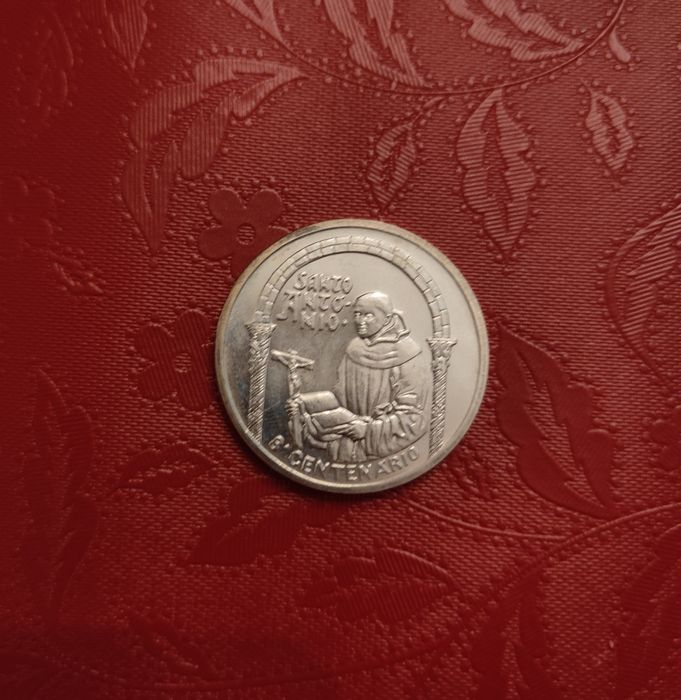 Moeda comemorativa 500 escudos 800 anos santo Antônio