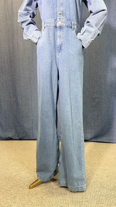 Стильний класичний джинсовий комбінезон, довжина 147 см