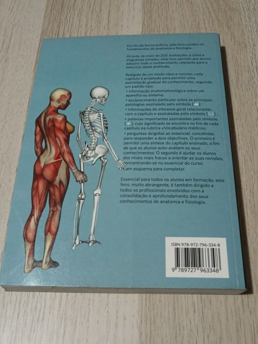 Vendo livro de anatomia e fisiologia