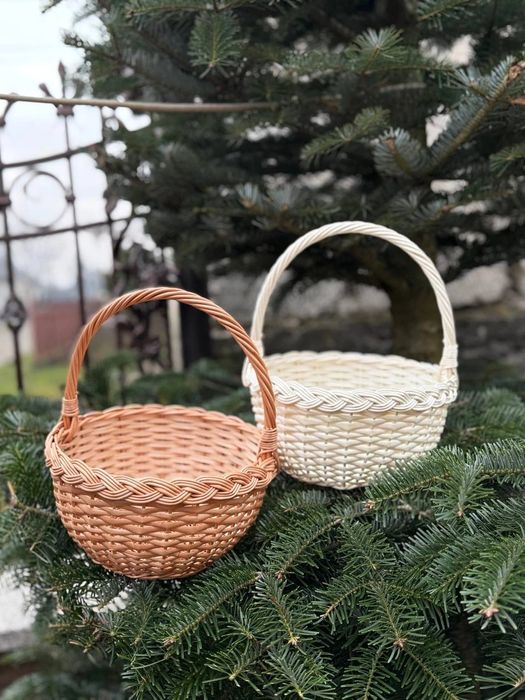 Кошик дитячий круглий "Тясьма " 20×11 см плетений з натуральної лози