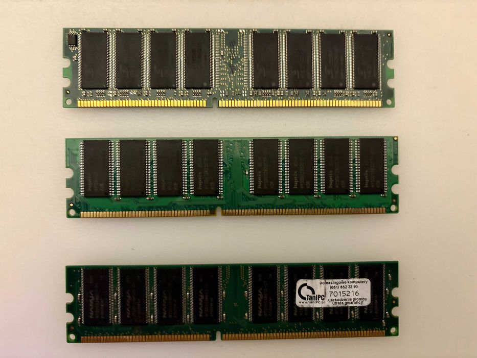 Pamięci RAM DDR-400  - 3szt (2,5GB)