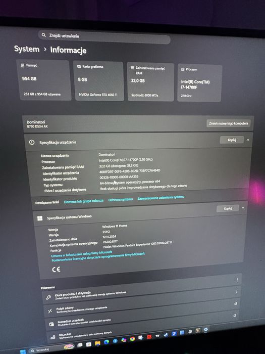 G4M3R Hero rtx 4060ti . Intel Core i7-14700F