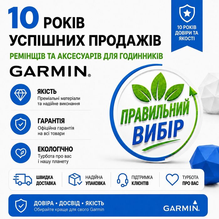 Ремінці  нейлонові ,силіконові Quick Fit для годинників  Garmin.