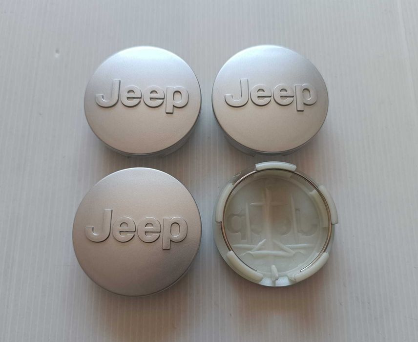 Centros/tampas de jante completos Jeep com 55, 60, 64 e 68 mm