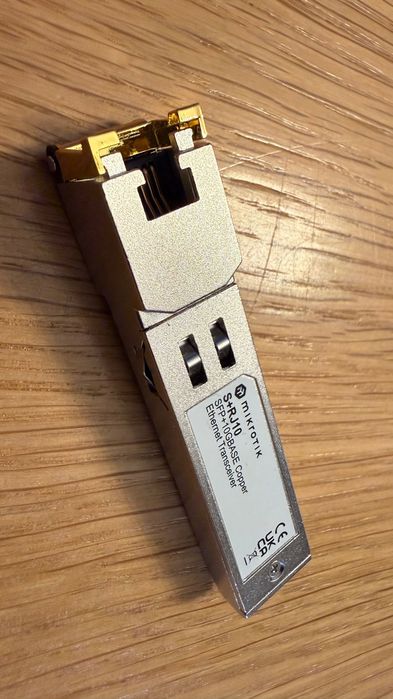 MikroTik S+RJ10 10/100/1000M/2.5G/5G/10G copper module; moduł SFP+