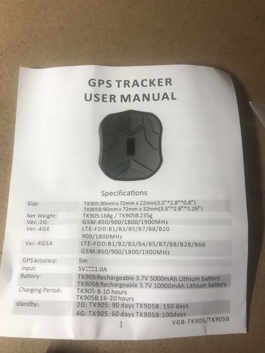 Tracker lokalizator gps tk905