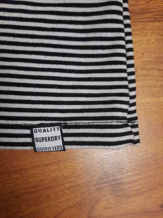 Bluza z długim rękawem w paski longsleeve Superdry rozmiar 36