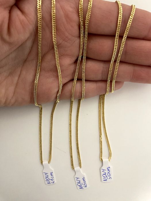 ZŁOTY, nowy łańcuszek, 41 cm, 2,56 g próba: 585, 14K