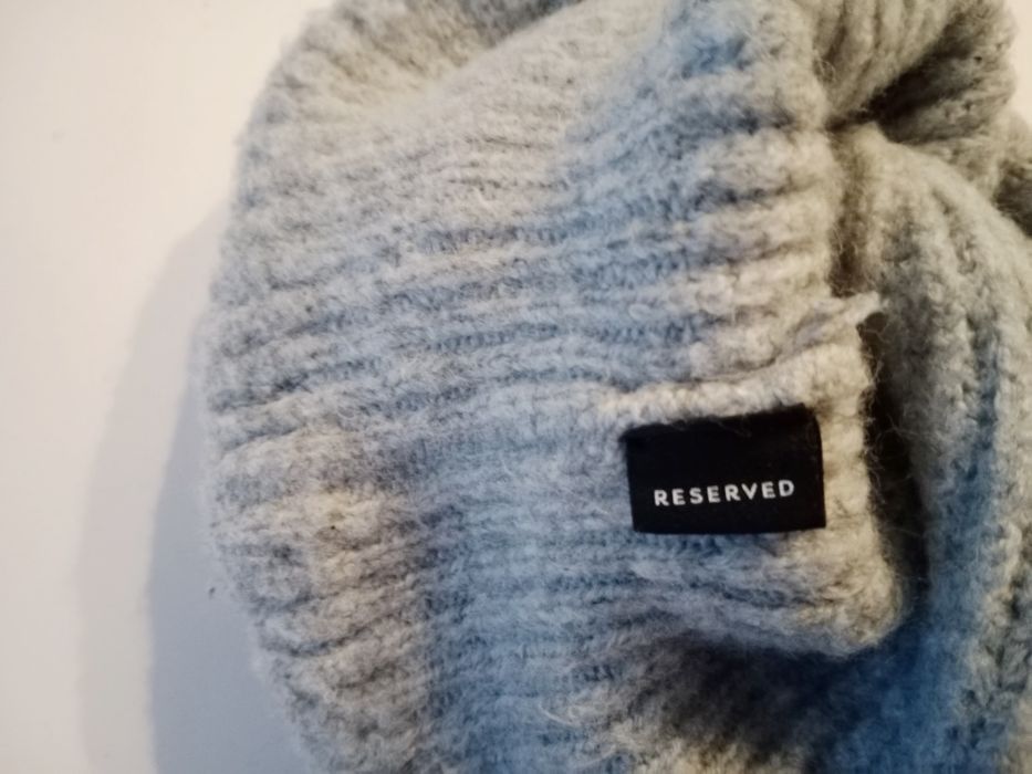 Siwa szara czapka zimowa Reserved one size
