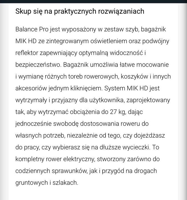 Rower Elektryczny Momas Balance Pro SUV 2025