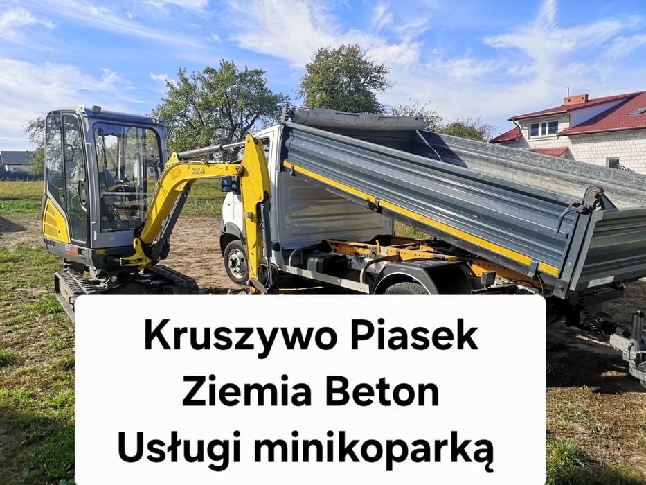Usługi minikoparka koparko-ładowarka transport do 5t Rebak