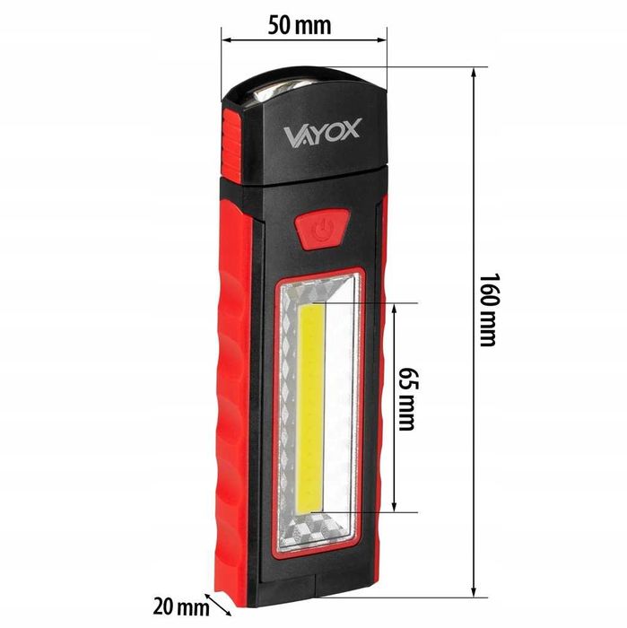 MAŁA i MOCNA Lampa Warsztatowa LED Robocza latarka do auta z magnesem