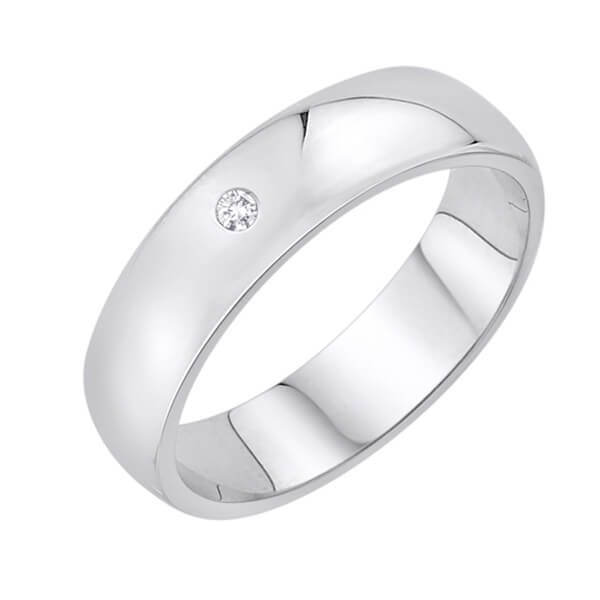 Złota obrączka Staviori z diamentem