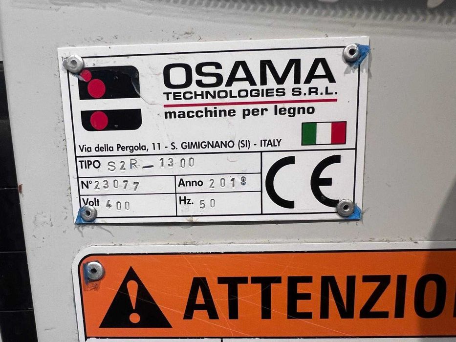 Walcowa nakładarka kleju OSAM S2R-1300 + stół talerzykowy OSMA TDM